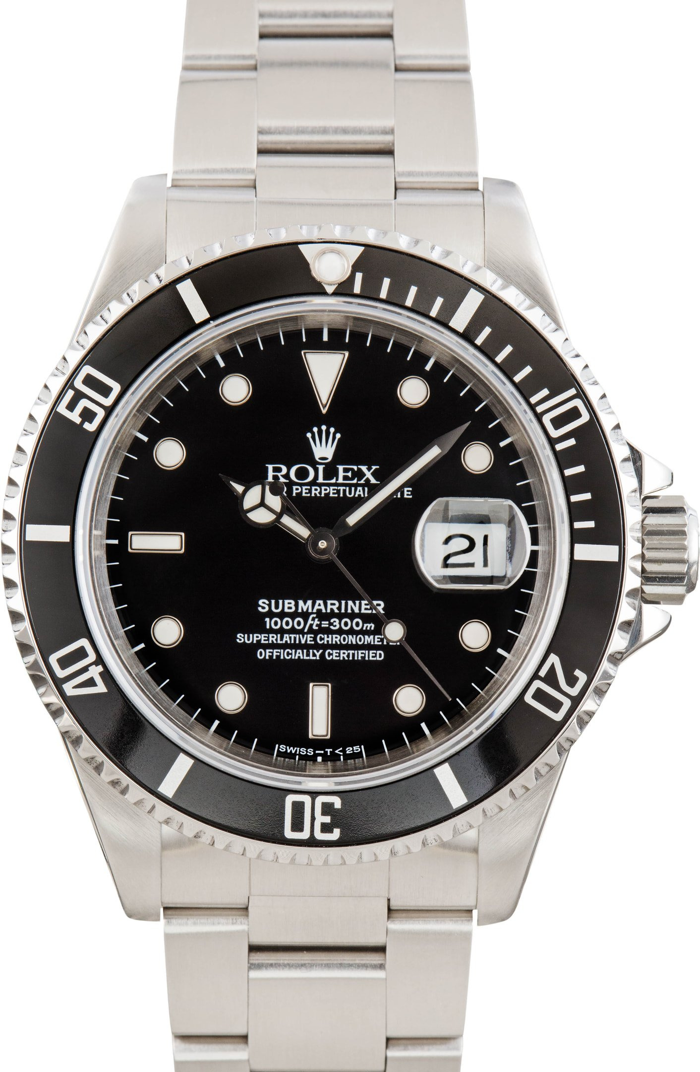 Pre-Owned Rolex Submariner 16610 Stainless Steel - 1