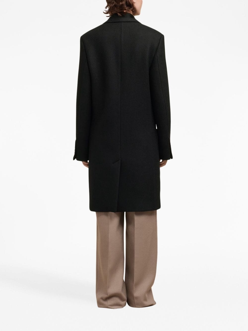 single-breasted wool coat - 4
