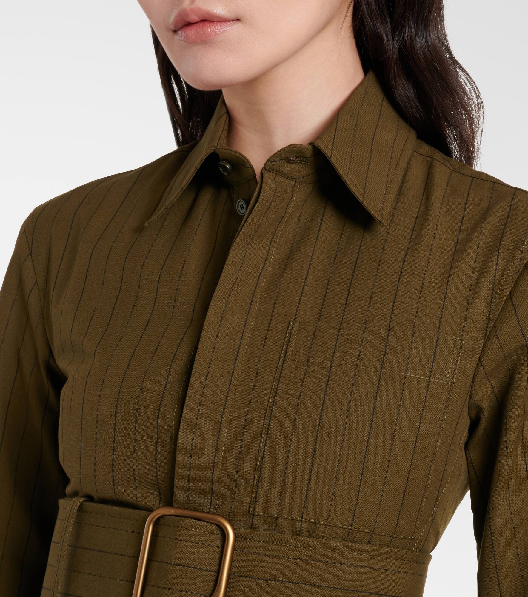 Belted cotton overshirt - 4
