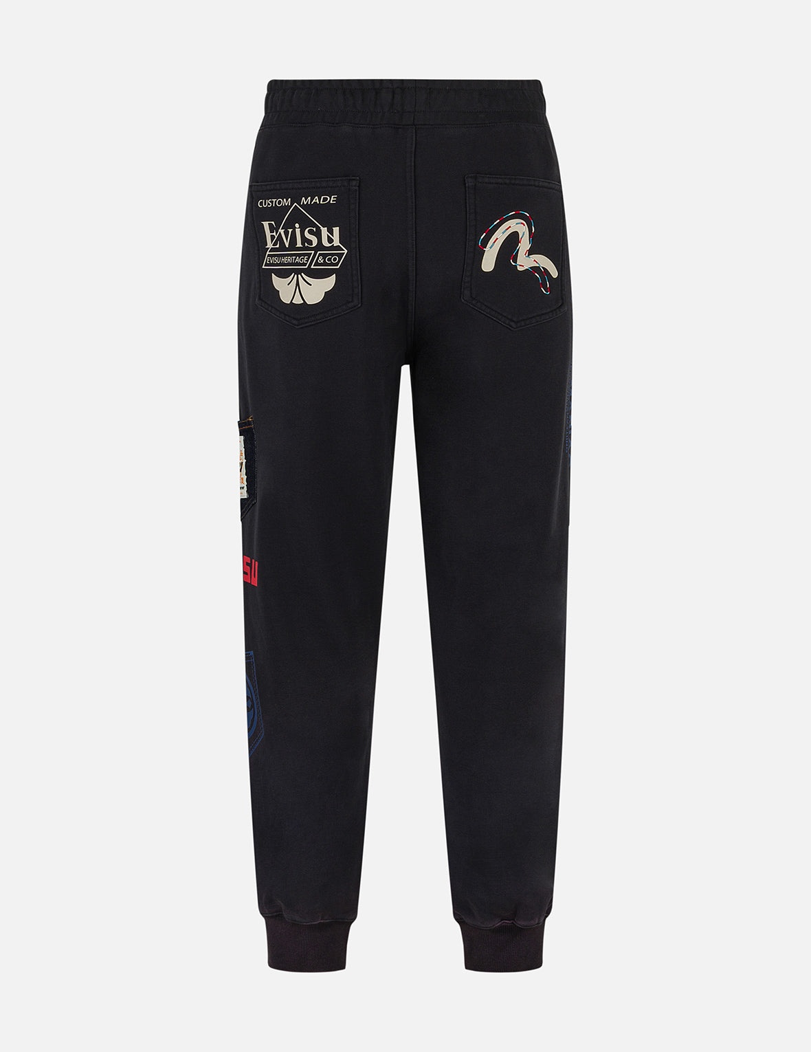 Washed Multi-pocket and Logos Print Straight Fit Sweatpants - 2
