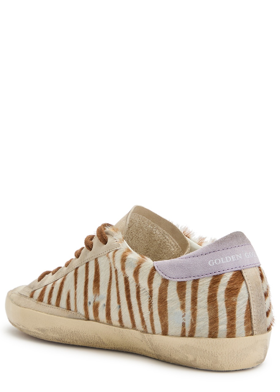 Golden Goose Super-star Zebra-print Calf-hair Sneakers - 2