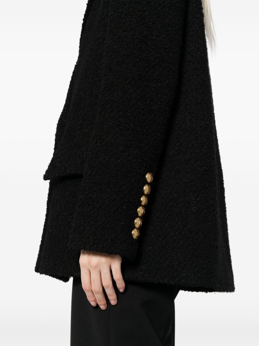 boucle oversized blazer - 5
