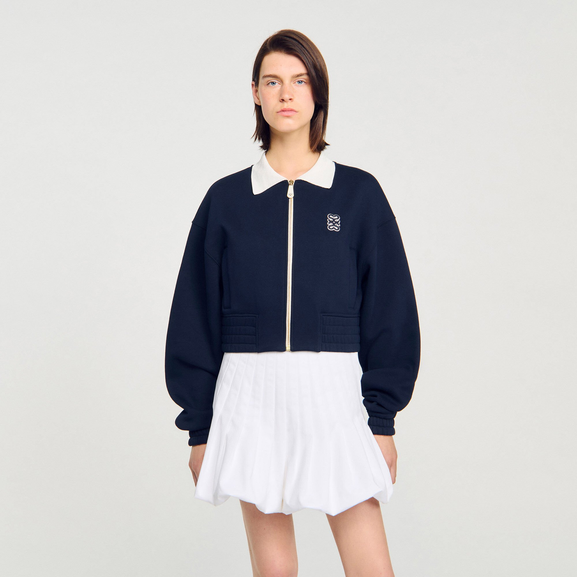 CROPPED TWO-TONE SWEATSHIRT - 4