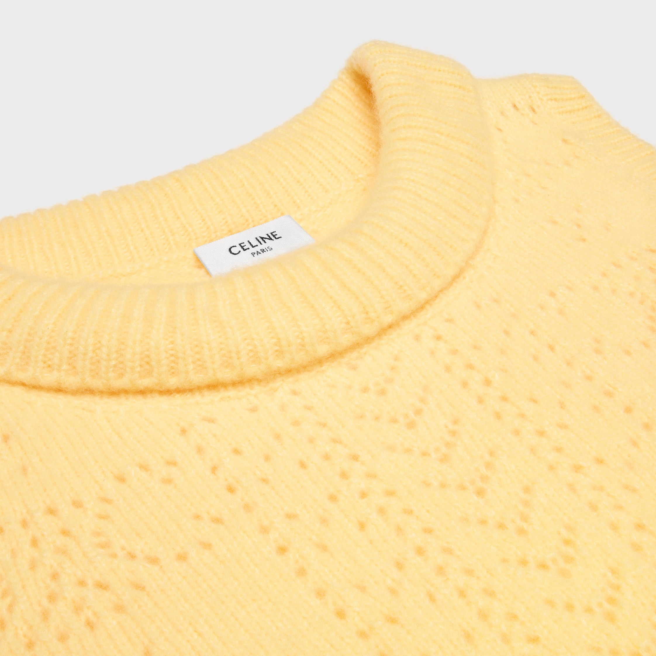 cowl neck sweater in pointelle cashmere - 3