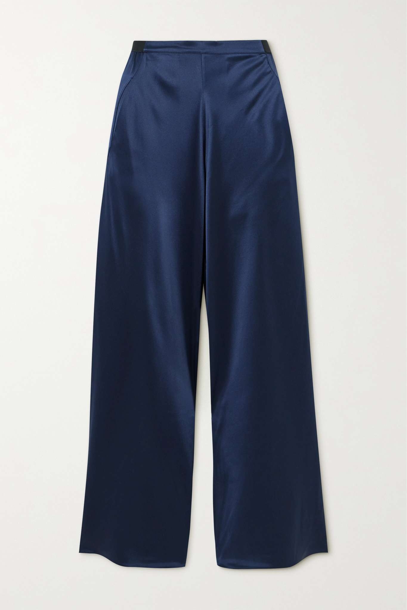 Silk-satin wide-leg pants - 1