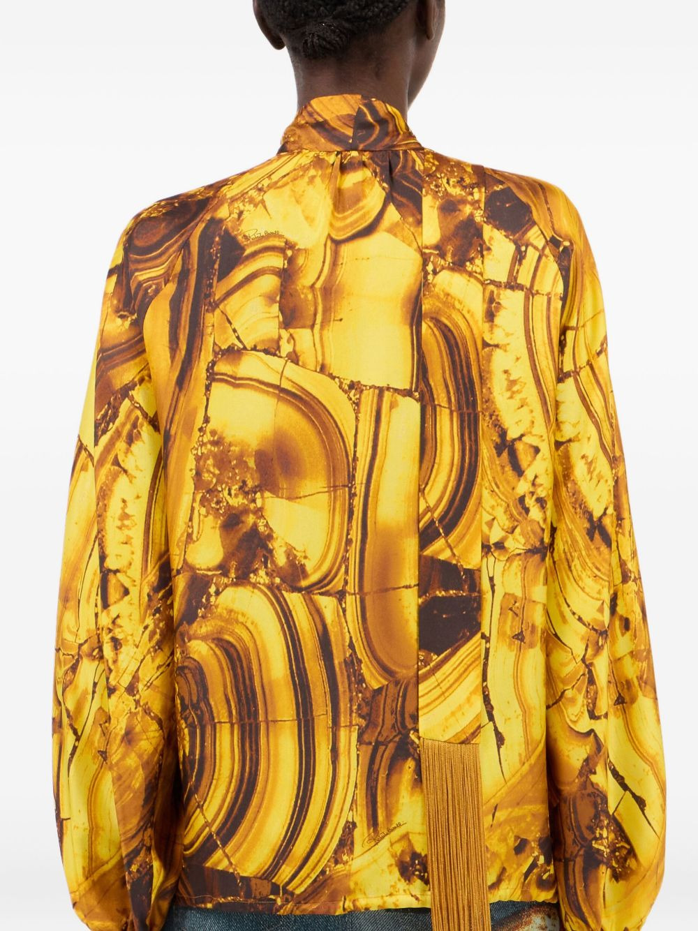 scarf-detail blouse - 5
