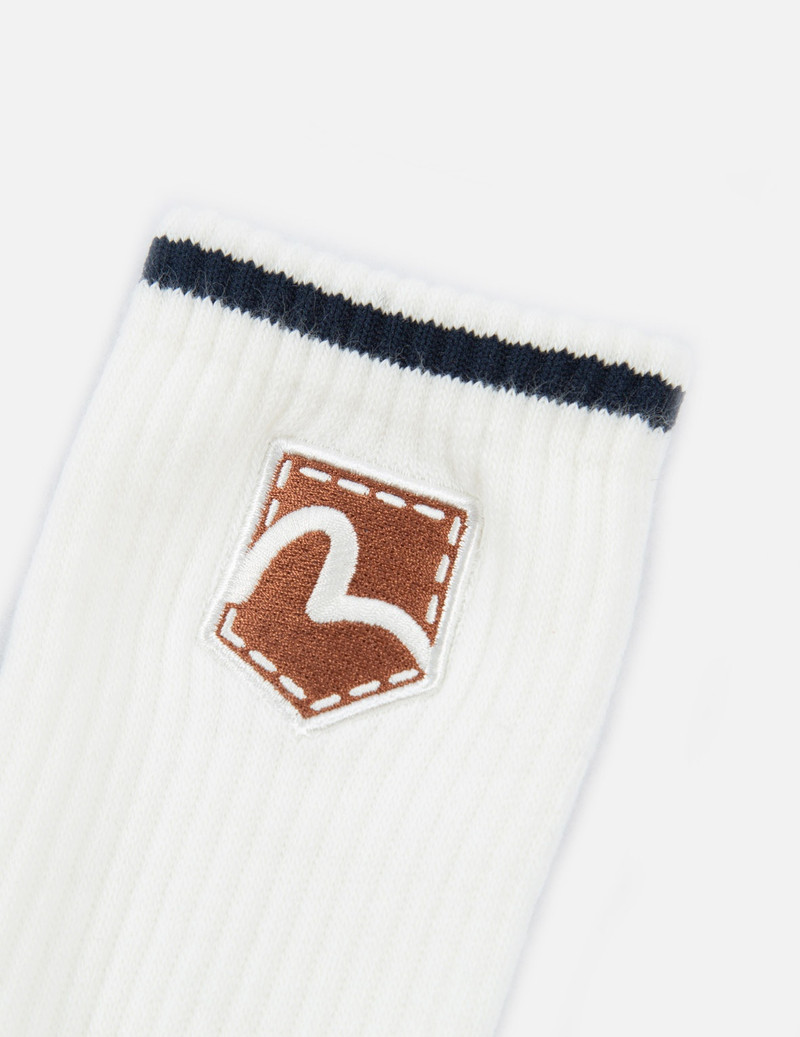 KAMON AND LOGO-TRIO JACQUARD LONG SOCKS 7