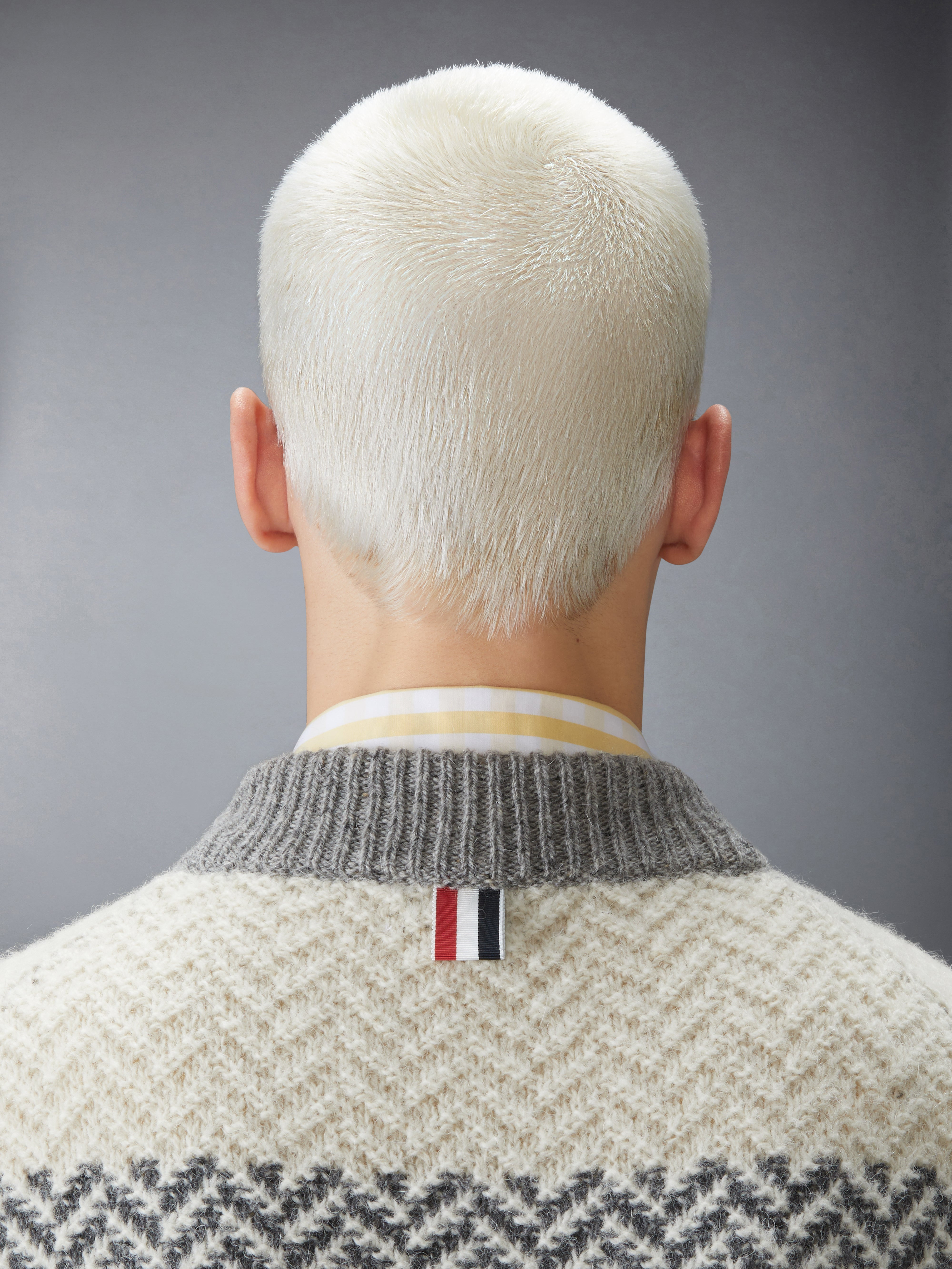 DONEGAL AND CUSHENDALE HERRINGBONE JACQUARD BOMBER JACKET - 5
