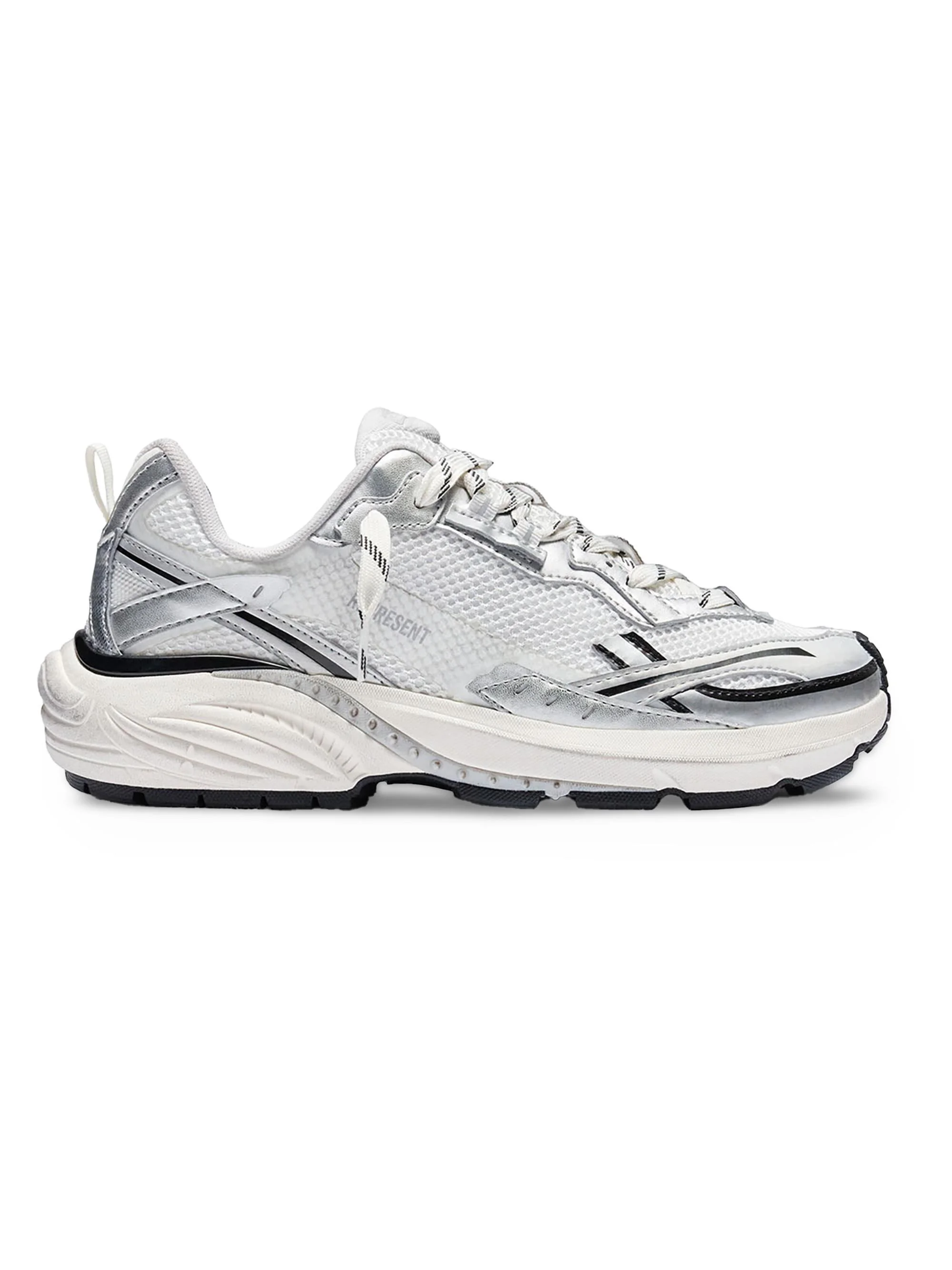 Men's Storm Deconstructed Torn Fashion Runner Low-Top Sneakers - Flat White Silver - 1
