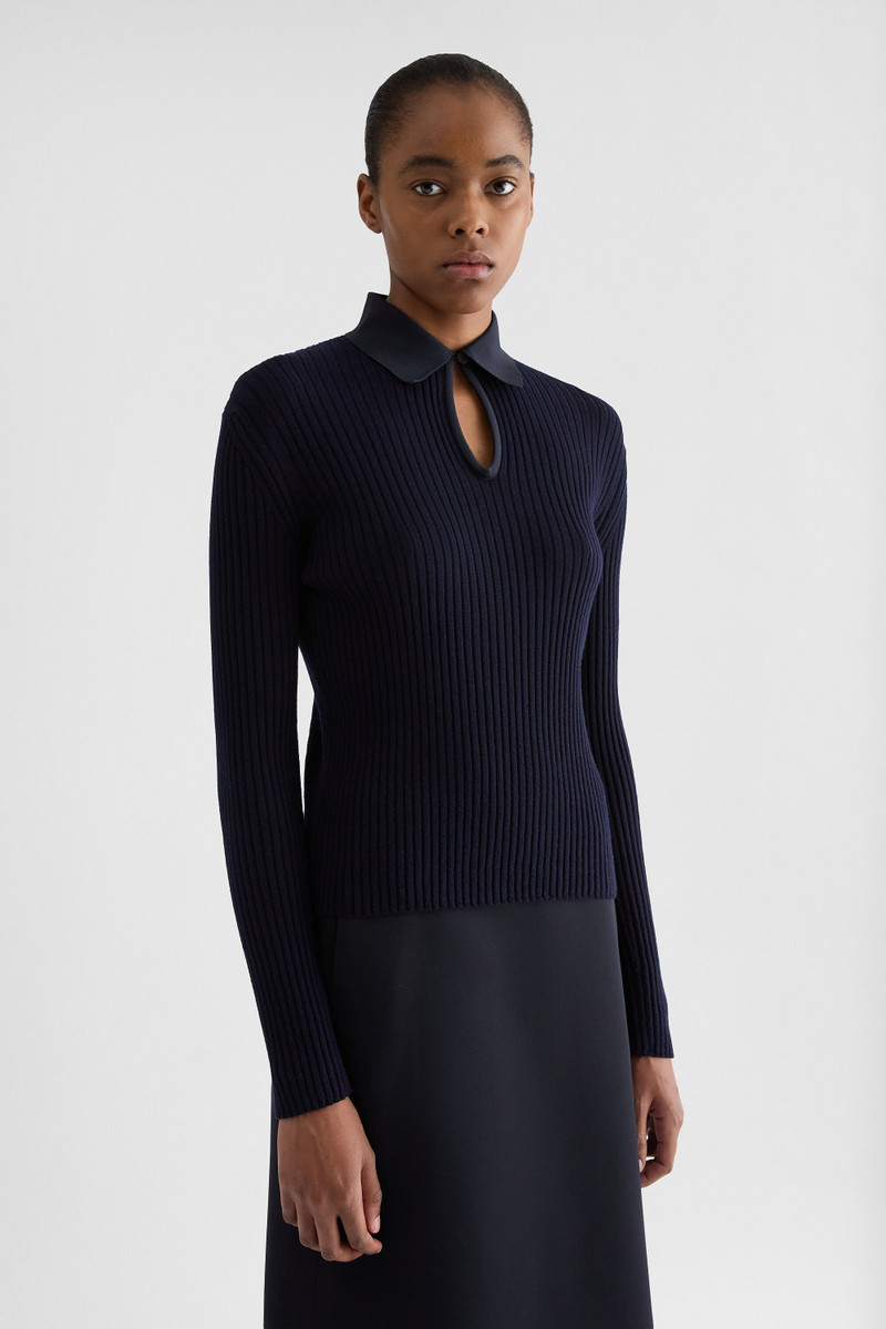 Wool Knit Polo T-Shirt 3