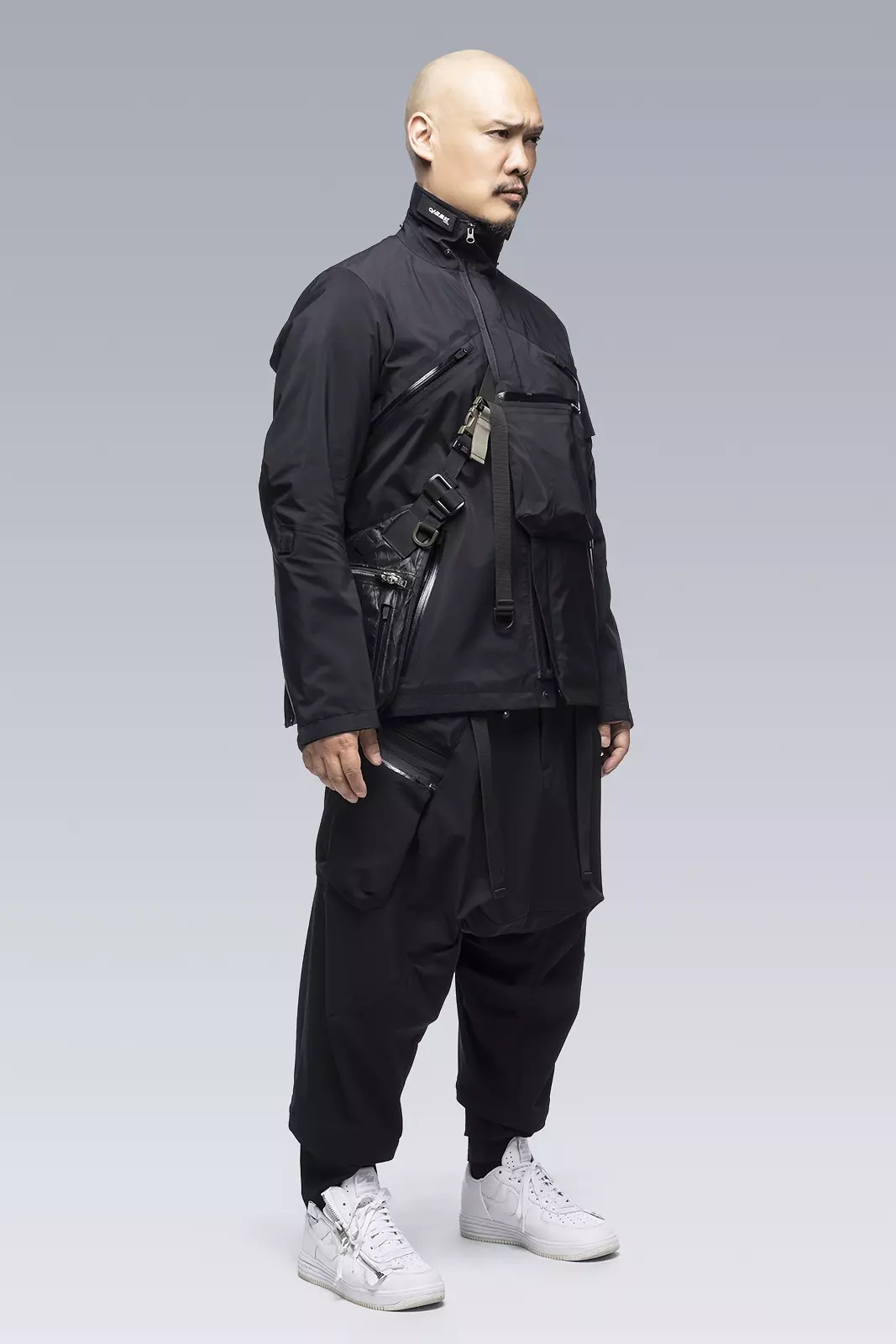J1A-GTKR-BKS KR EX 3L Gore-Tex® Pro Interops Jacket Black with size 5 WR zippers in gloss black - 37