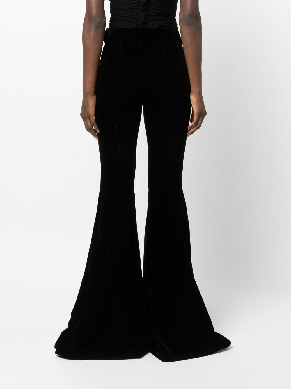 high-waisted flared trousers - 4