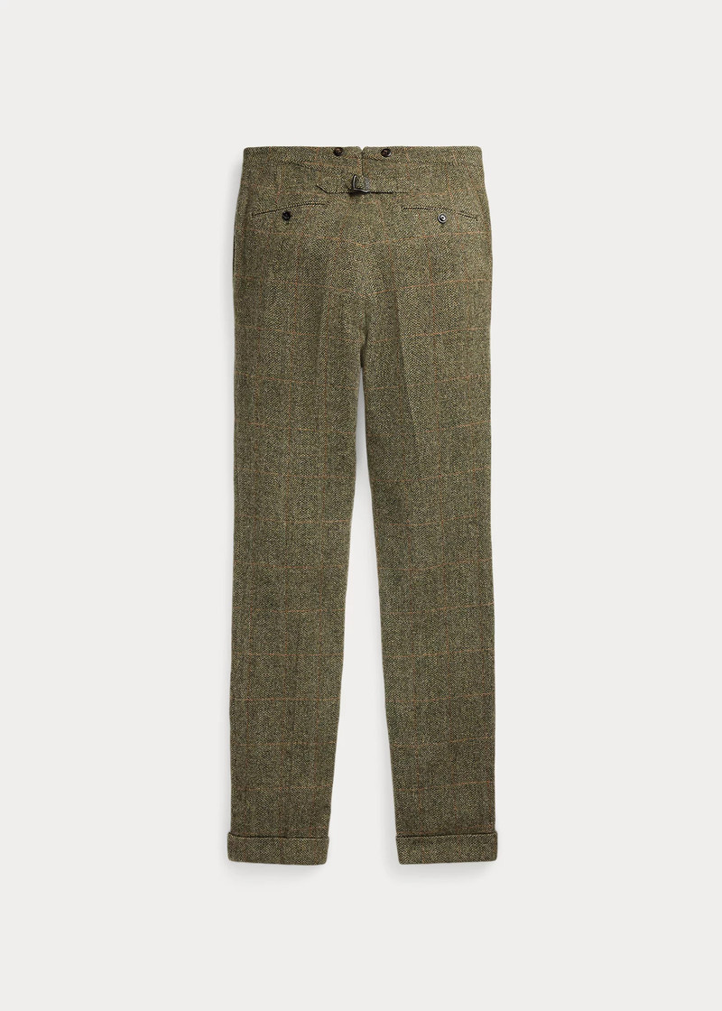 Slim Fit Windowpane Wool Suit Trouser 6