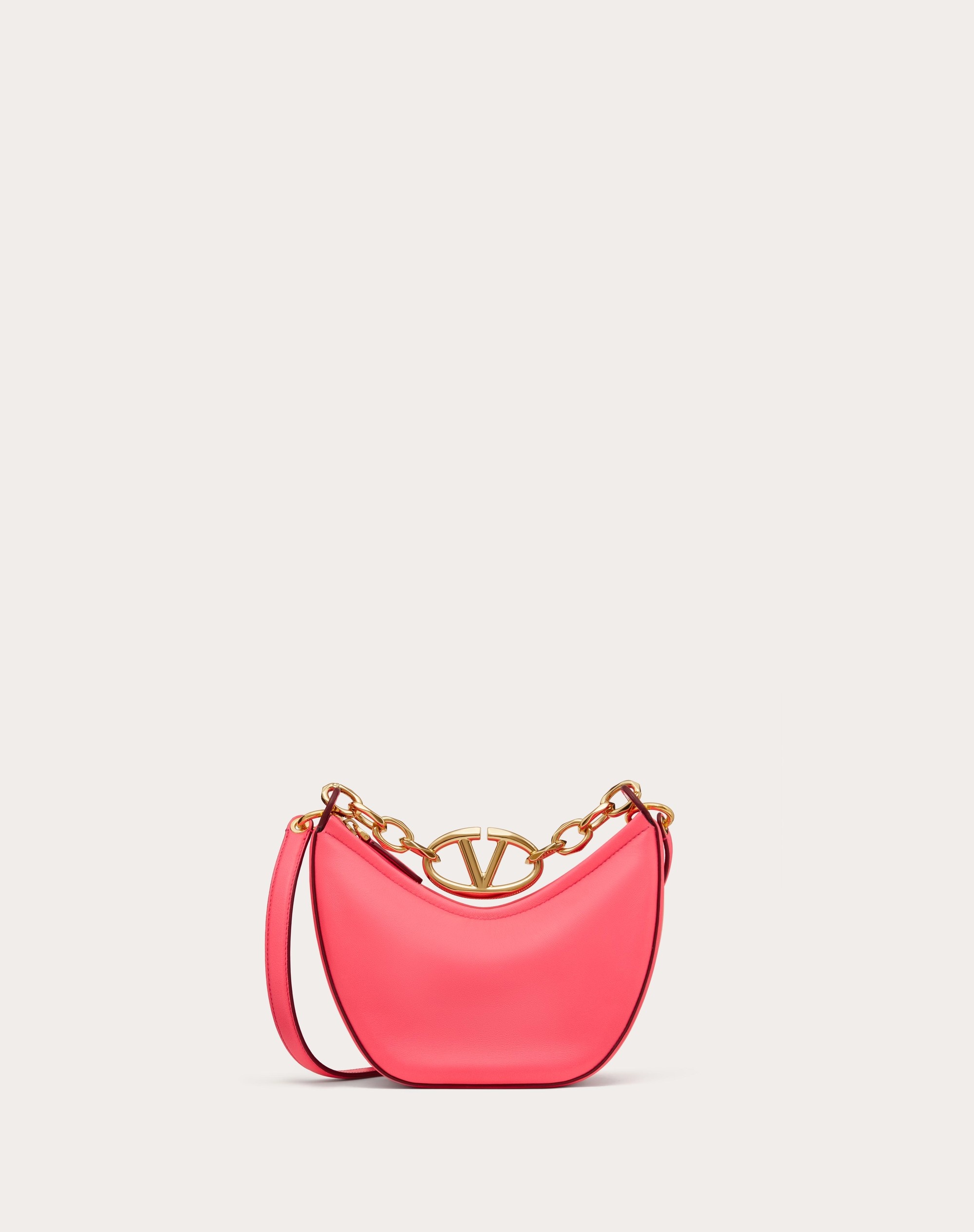 VLOGO MOON MINI HOBO BAG IN NAPPA LEATHER WITH CHAIN - 1