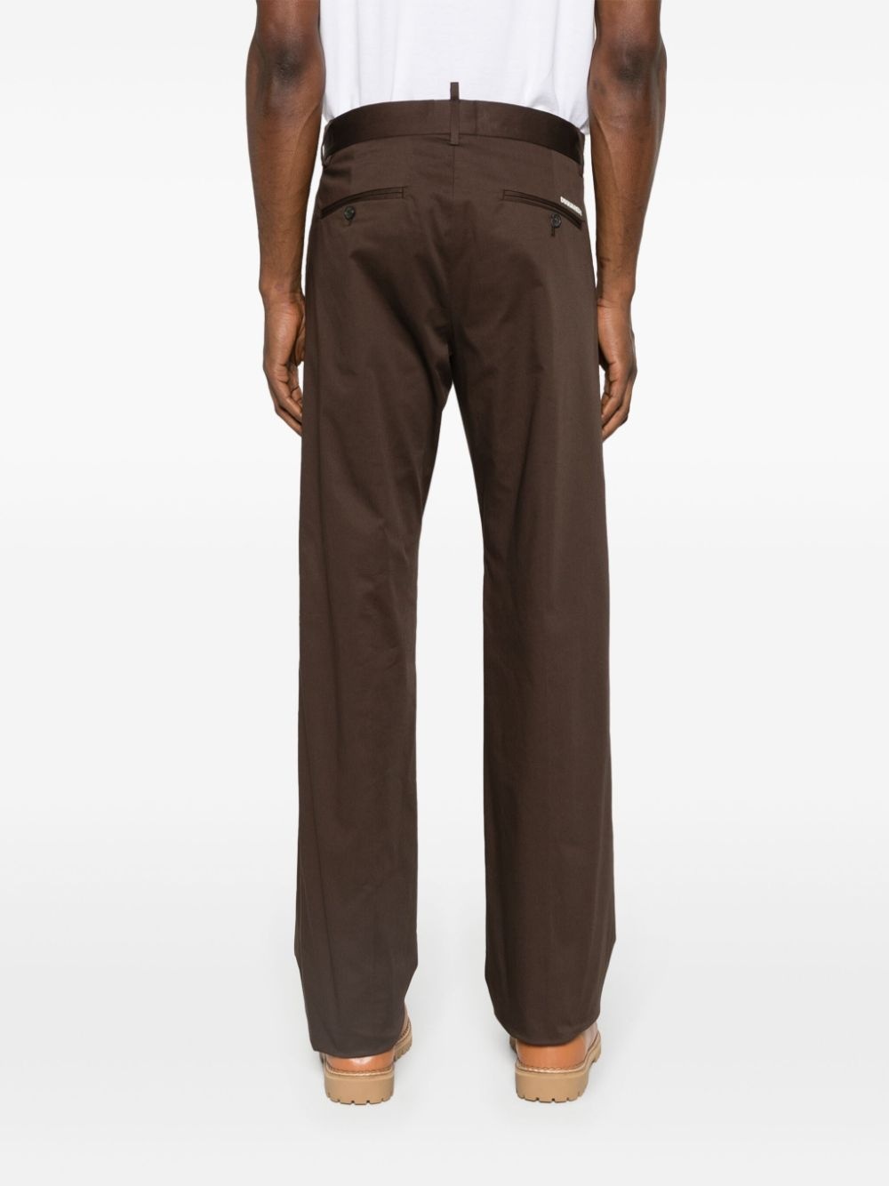 mid-rise twill chino trousers - 4
