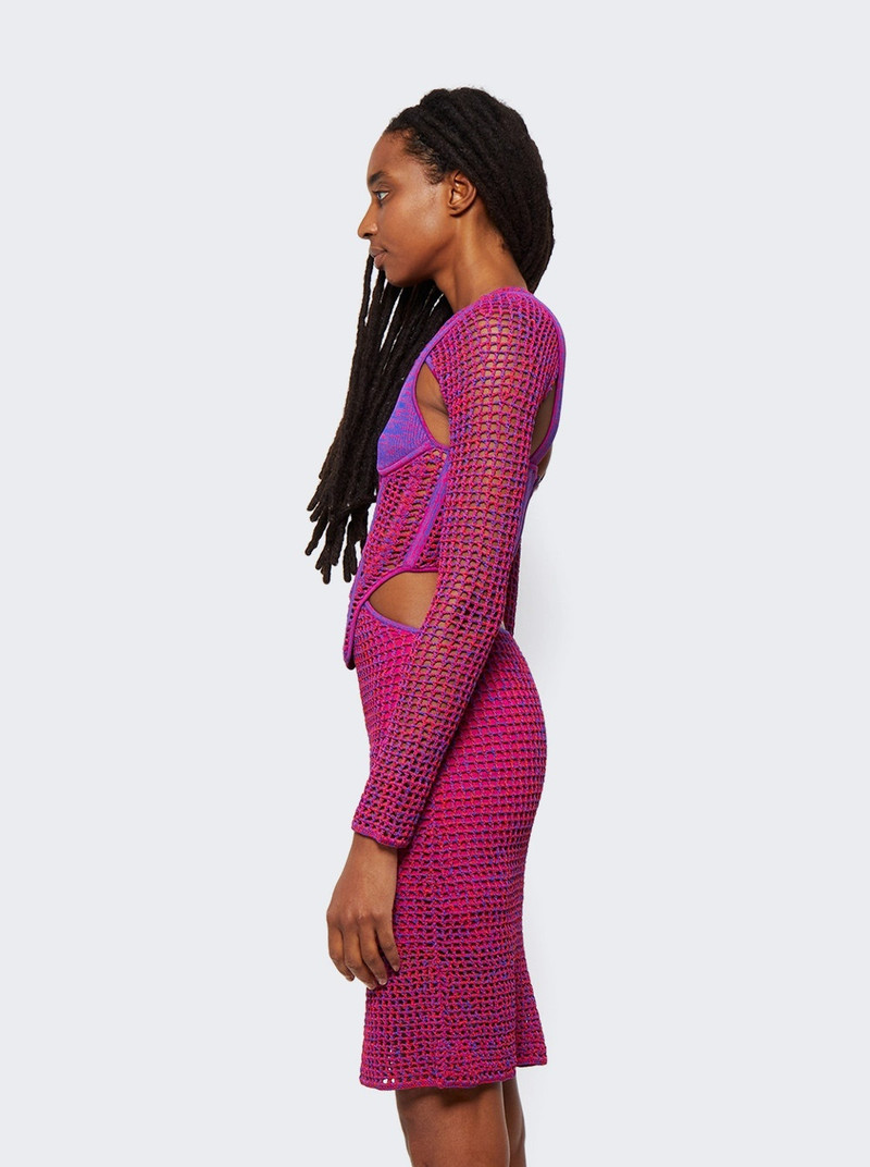 Stirrup Crochet 미니 드레스 Fuschia 4