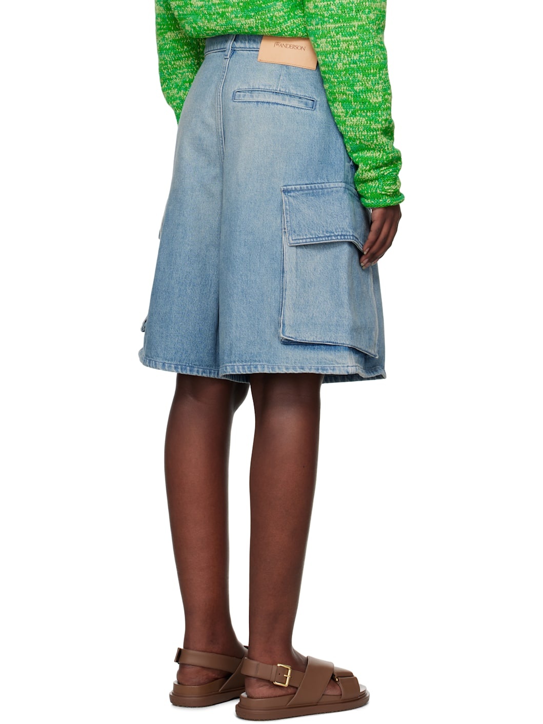 Blue Cargo Denim Shorts - 3