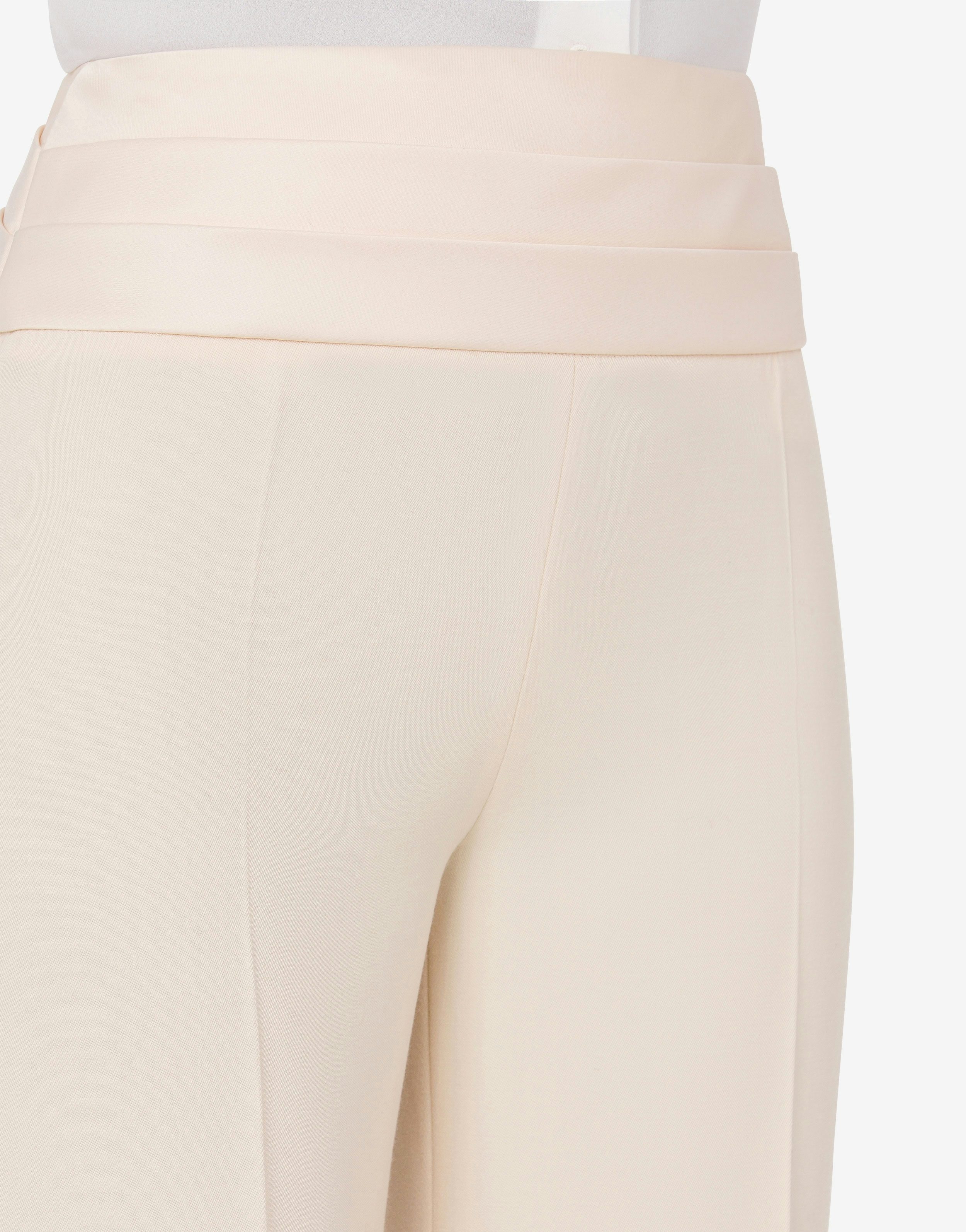TUXEDO INSPIRED WOOL PALAZZO TROUSERS - 4