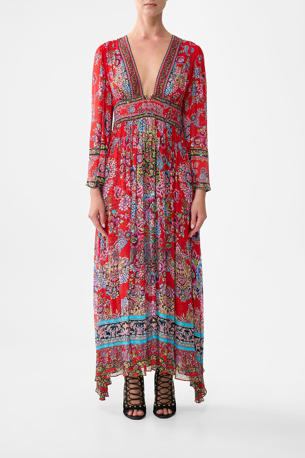 HARDWARE DETAIL LONG SLEEVE DRESS - 2