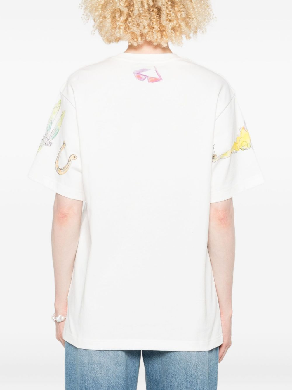 Anouk illustration-print cotton T-shirt - 4