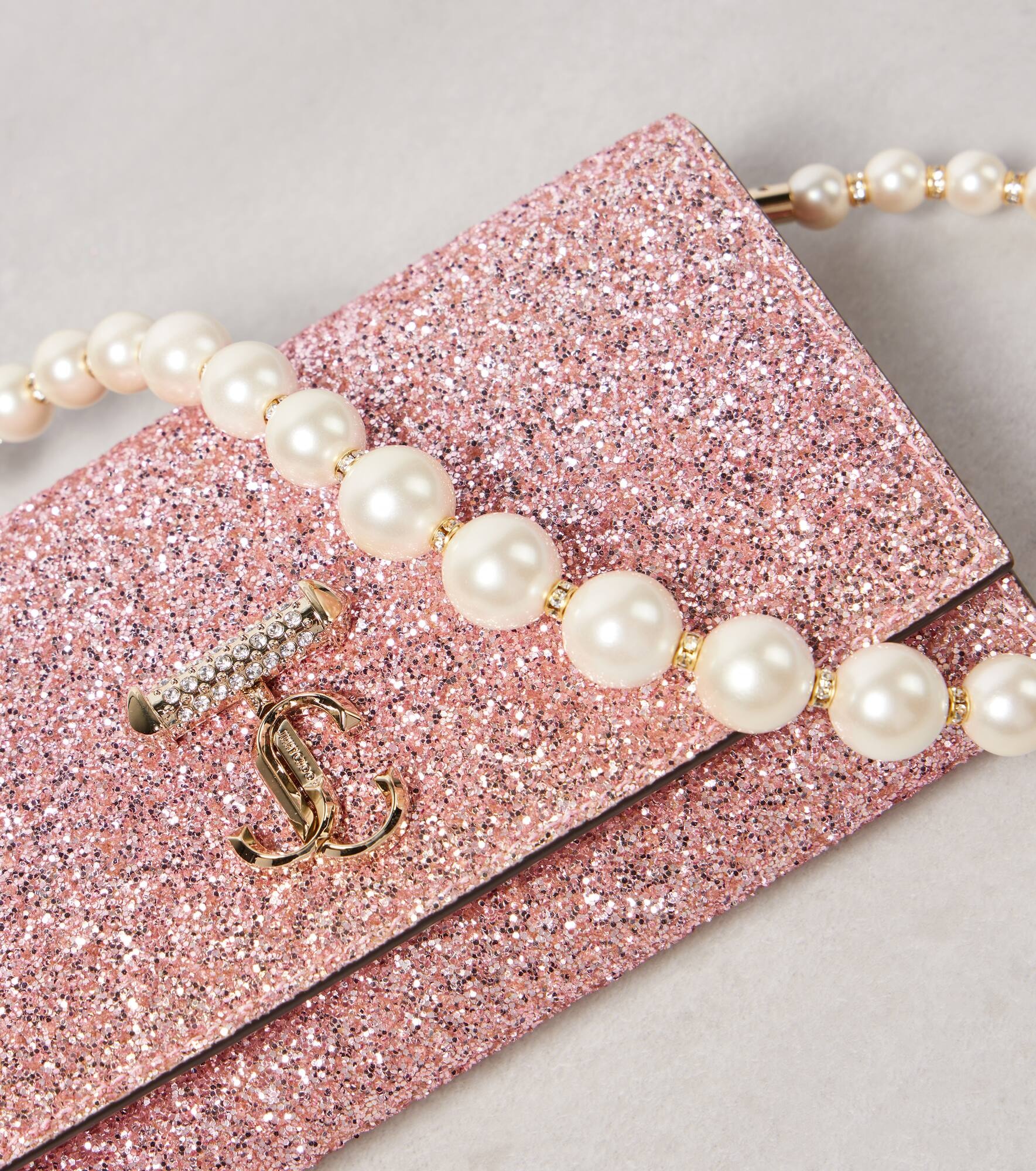 Avenue embellished glitter wallet on chain - 6