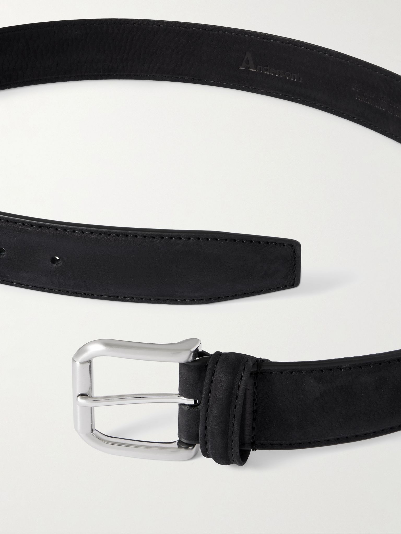 3.5cm Nubuck Belt Black - 2