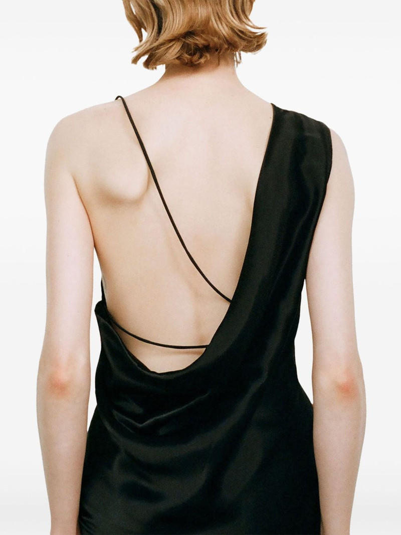 Minka asymmetrical draped gown 4