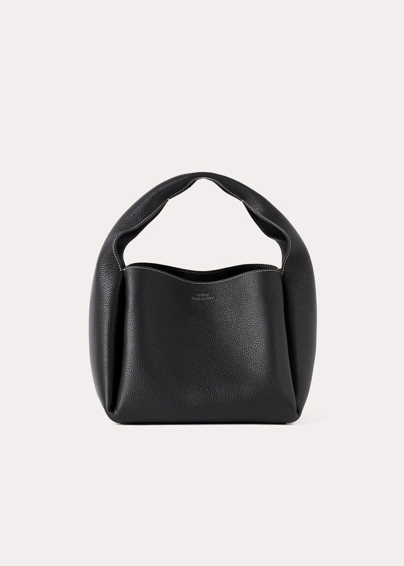 Bucket bag black grain 8