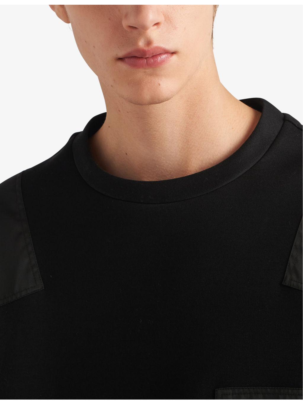 Re-Nylon flap-pocket cotton and recycled-nylon sweatshirt - 5