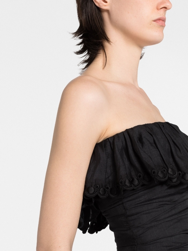 guipure-lace bandeau top - 5