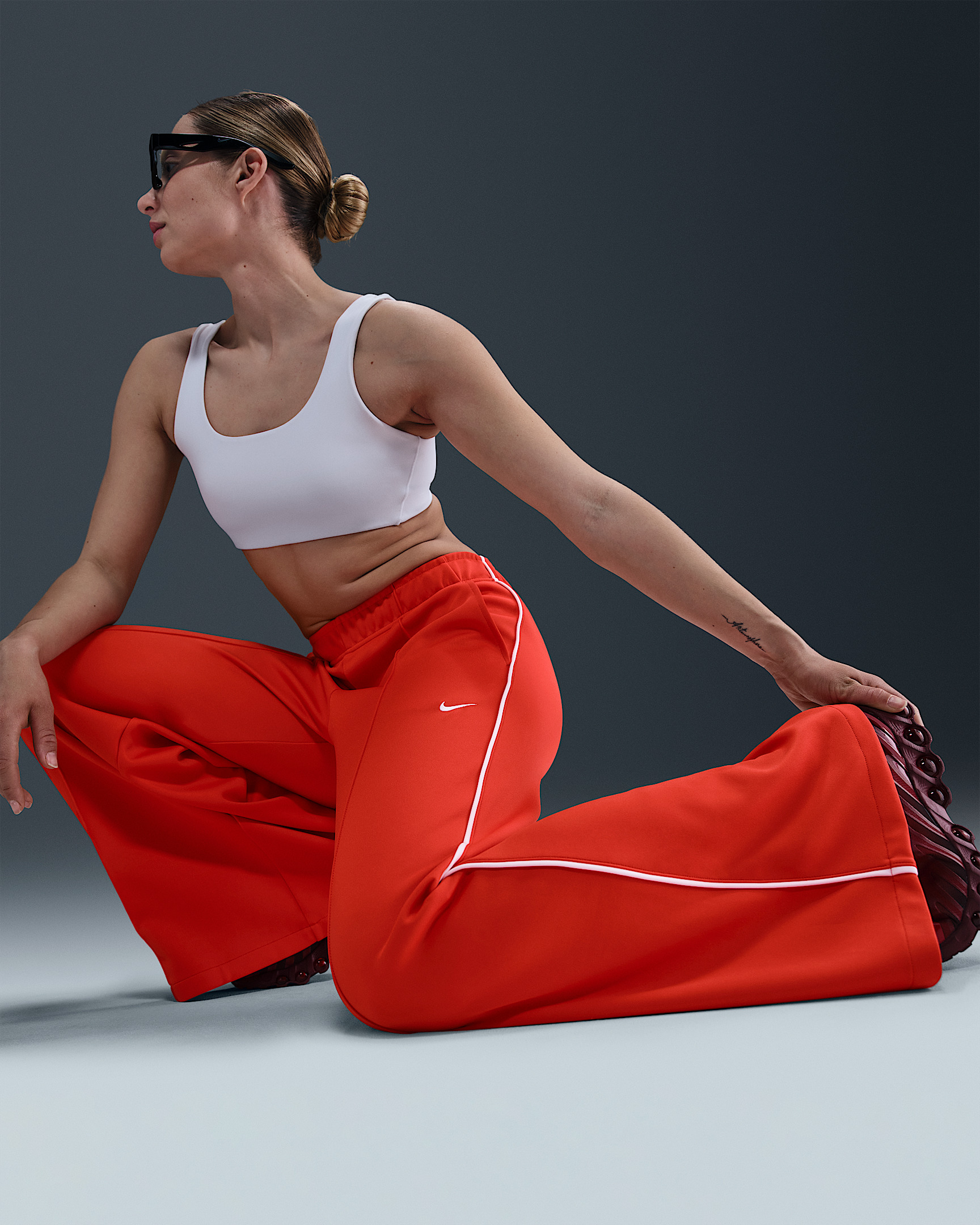 Nike Sportswear Women's Mid-Rise Wide-Leg Track Pants - 5