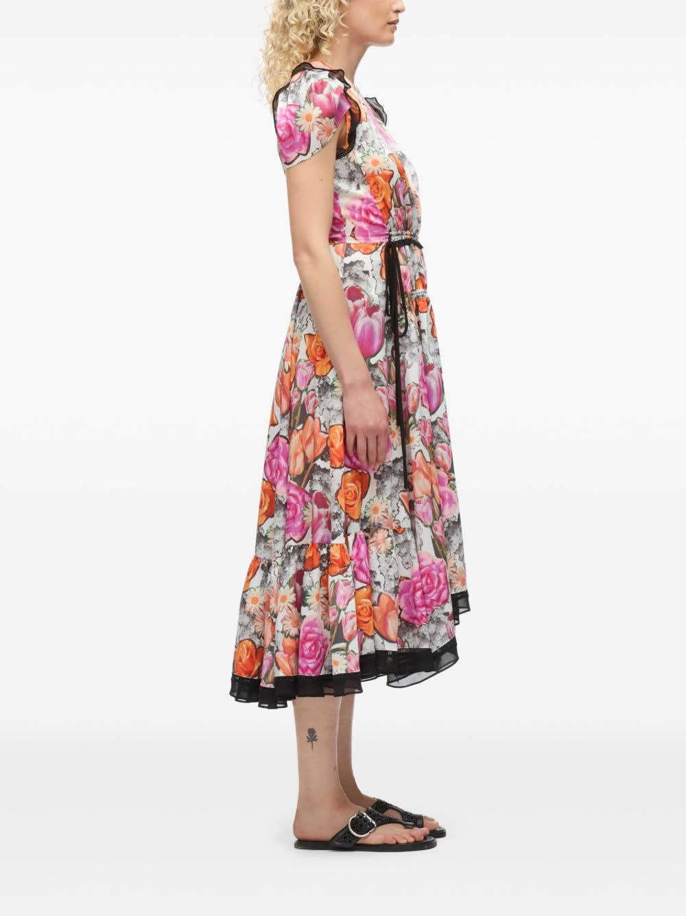 floral-print midi dress - 4