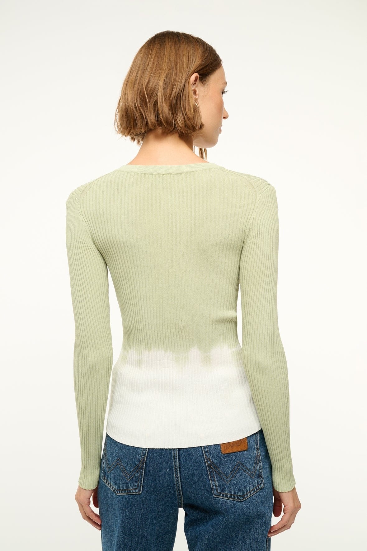 STAUD CARGO SWEATER PALE JADE TIE DYE - 4