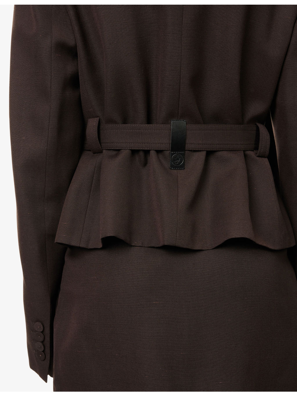 Cropped Notch-Lapels Woven Jacket - 6