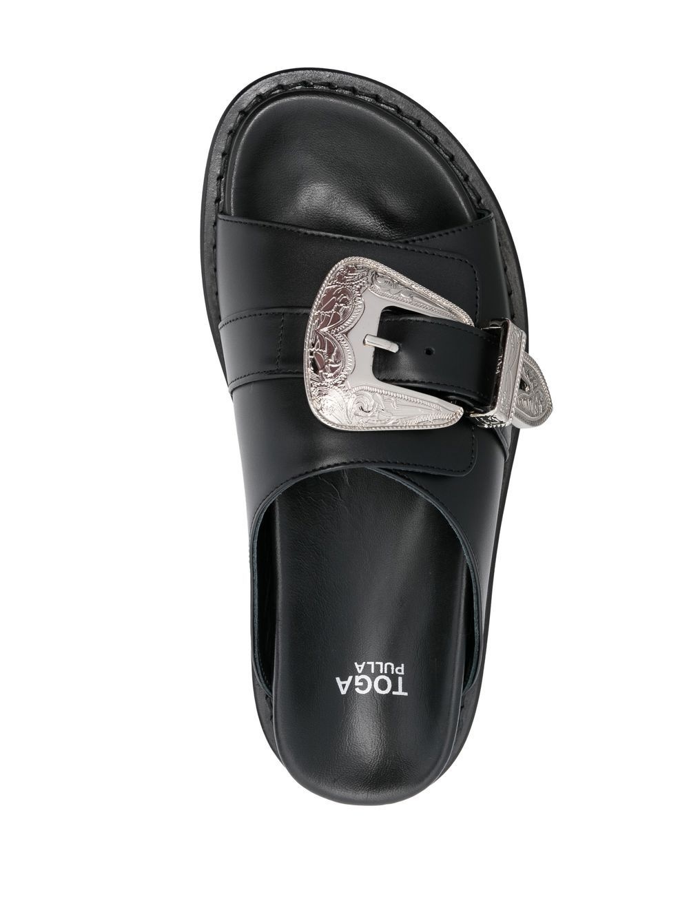 buckle leather sandals - 4