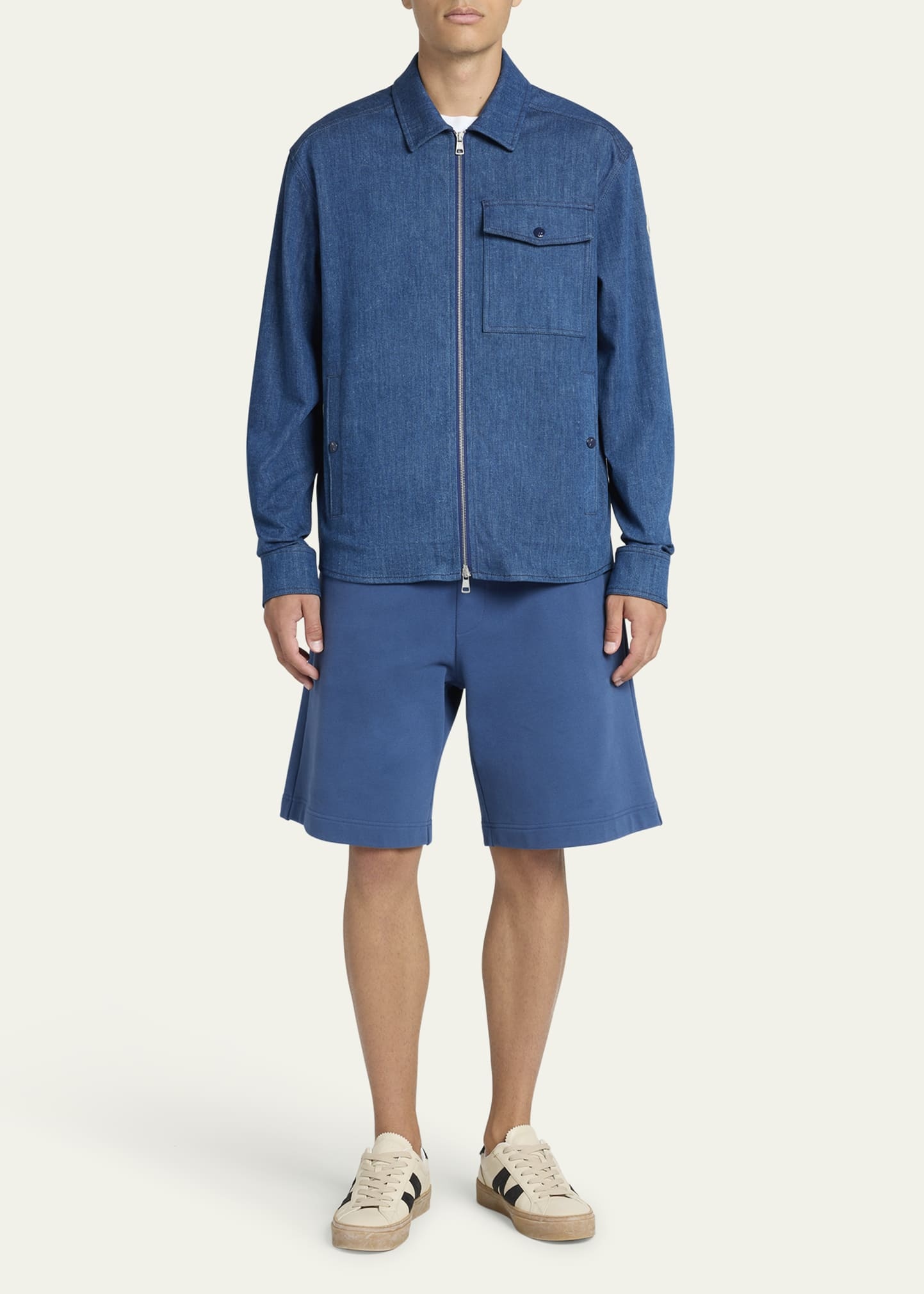 Men's Zip-Front Denim Overshirt - 2