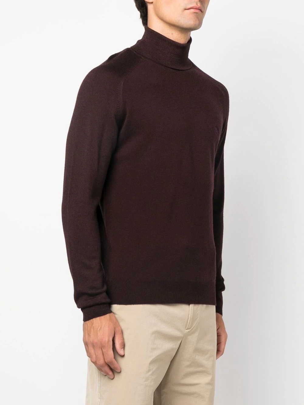 roll neck knitted jumper - 3