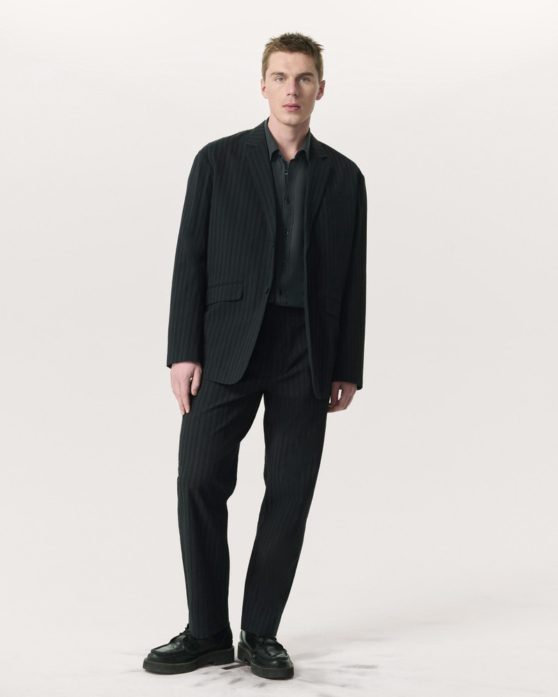 Shift Textured-Stripe Cotton-Silk Blazer 4