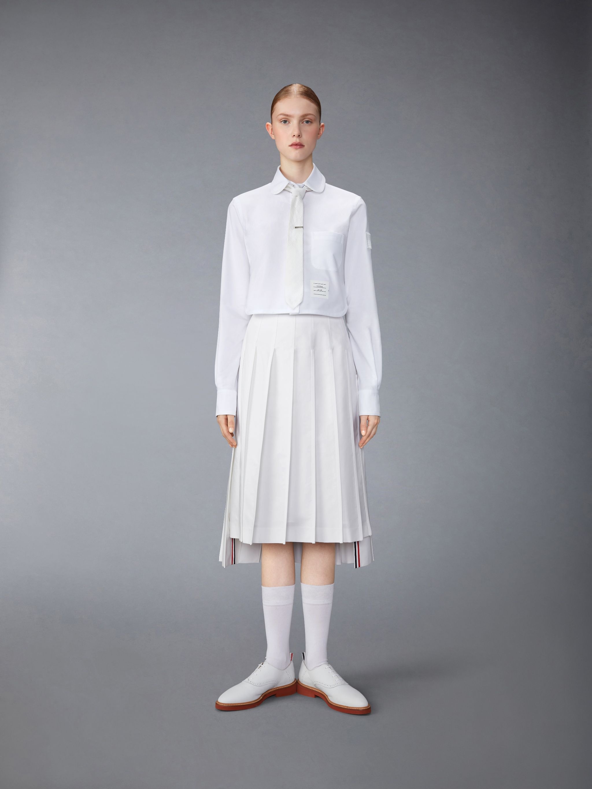 A-line pleated midi skirt - 4