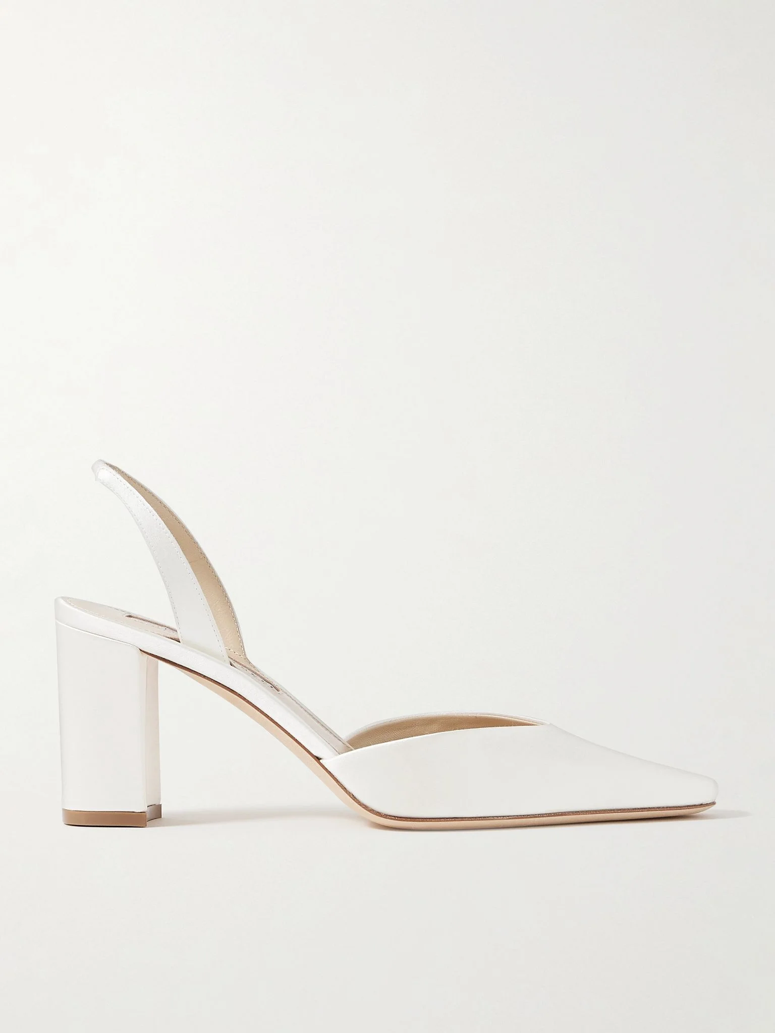 Juno satin slingback pumps Ivory - 1