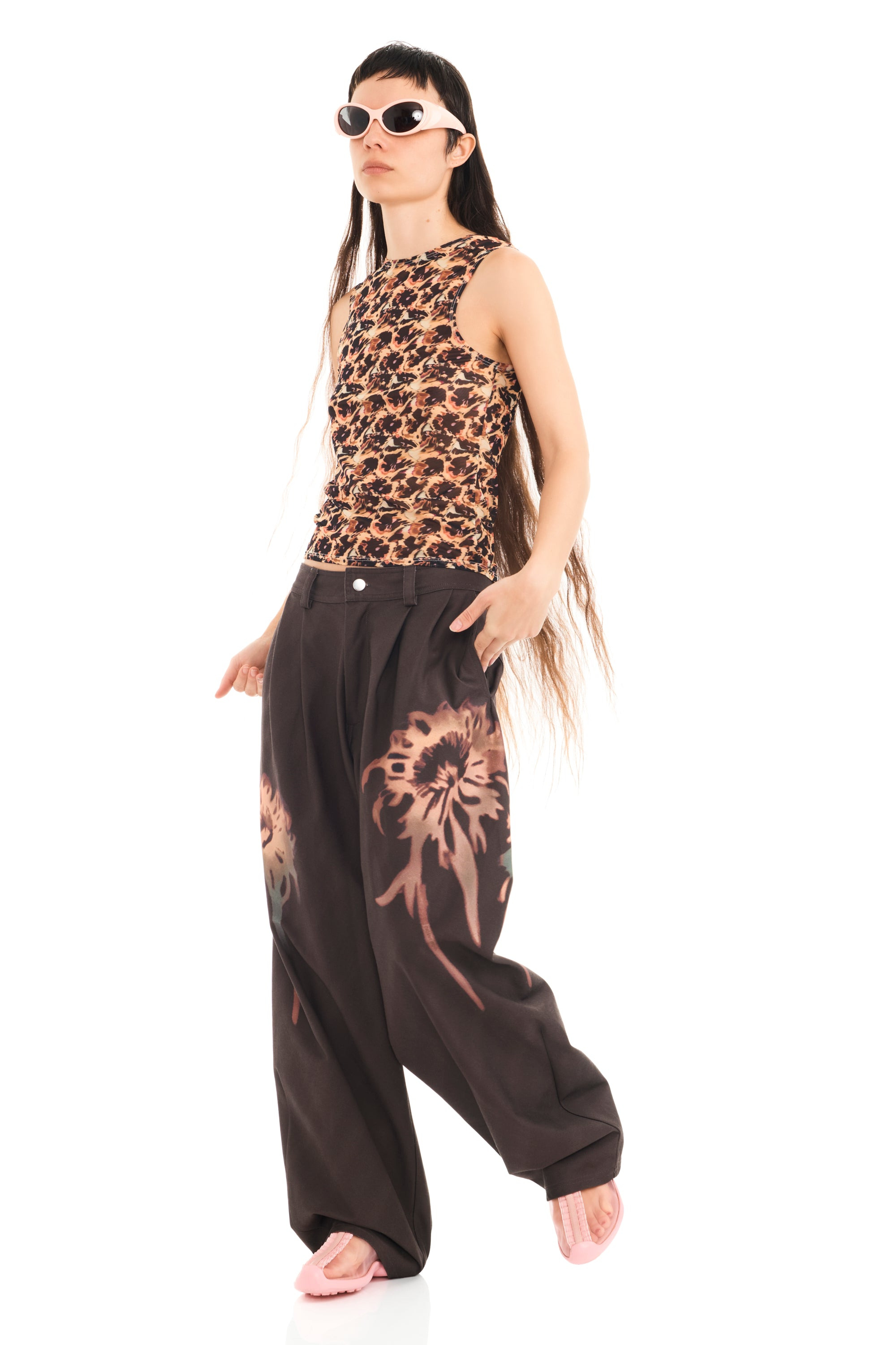 LEOPARD PEONY DACHI CARDIO TANK - 11