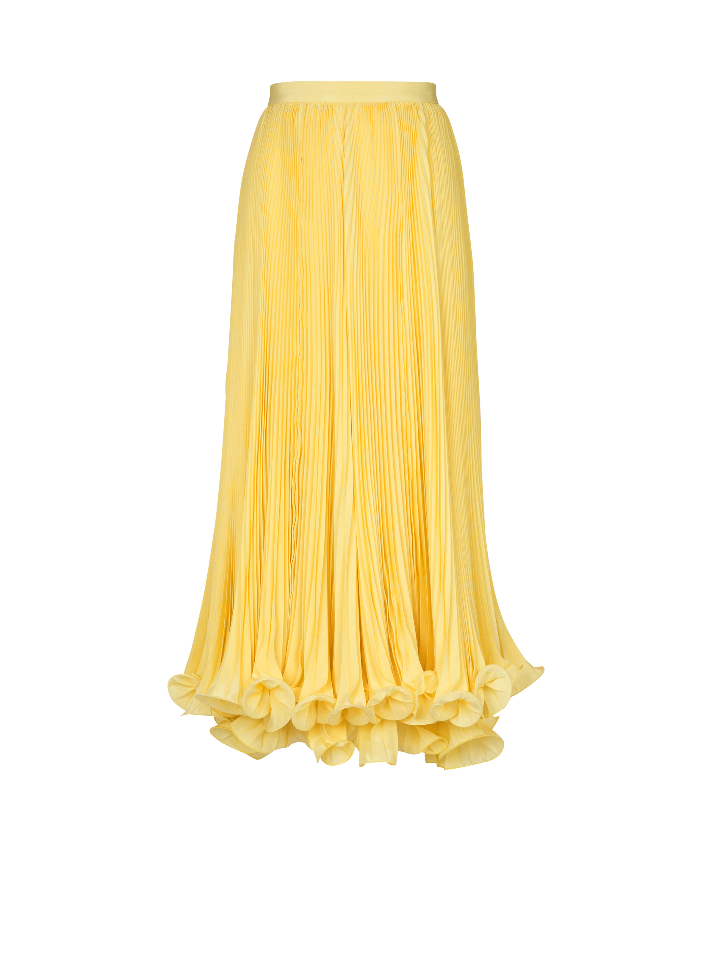 Long pleated skirt with ruffles - 1