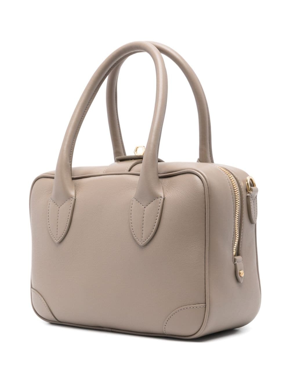 logo-print leather tote bag - 3