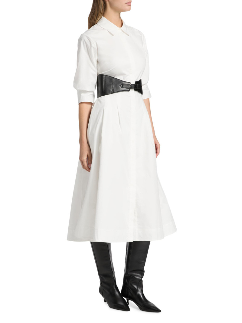 Women's Olson Cotton-Blend Midi-Shirtdress - White 4