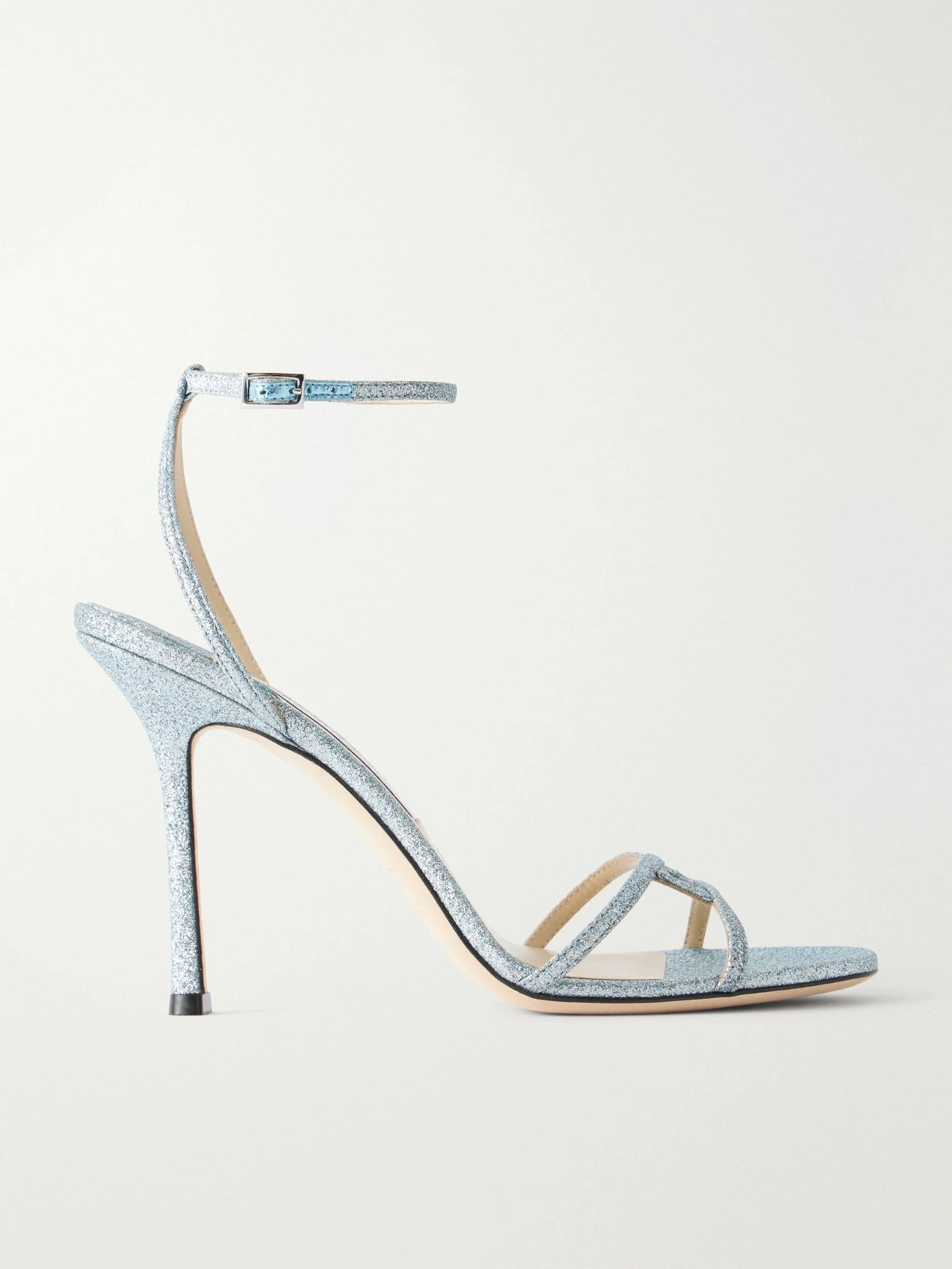 Leo 100 glittered leather sandals Blue - 1
