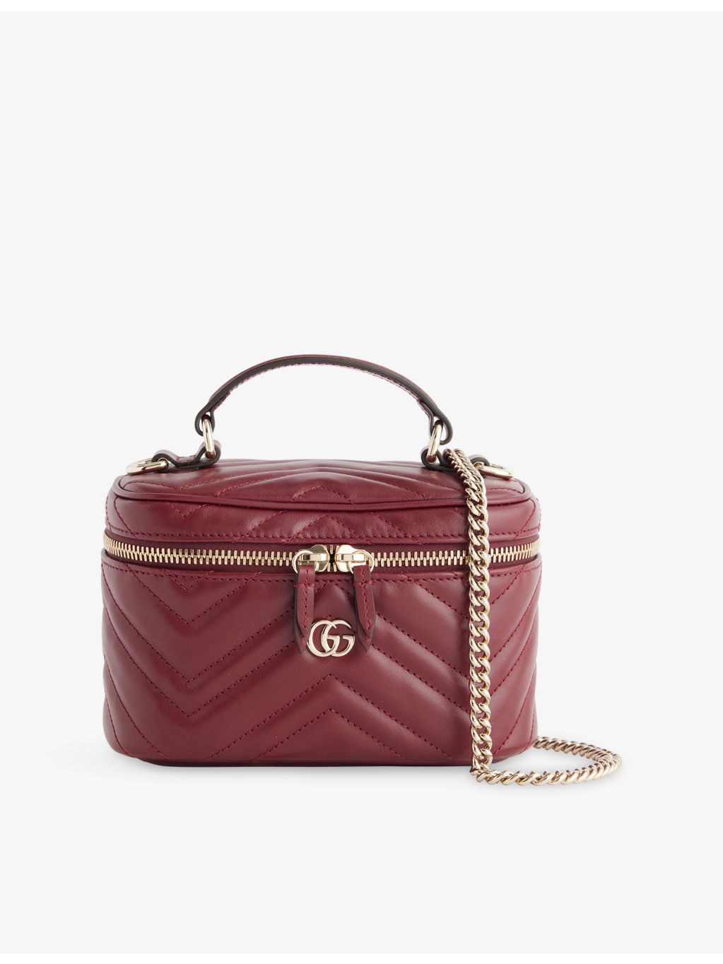 GG Marmont Leather Mini Vanity Shoulder Bag - 1