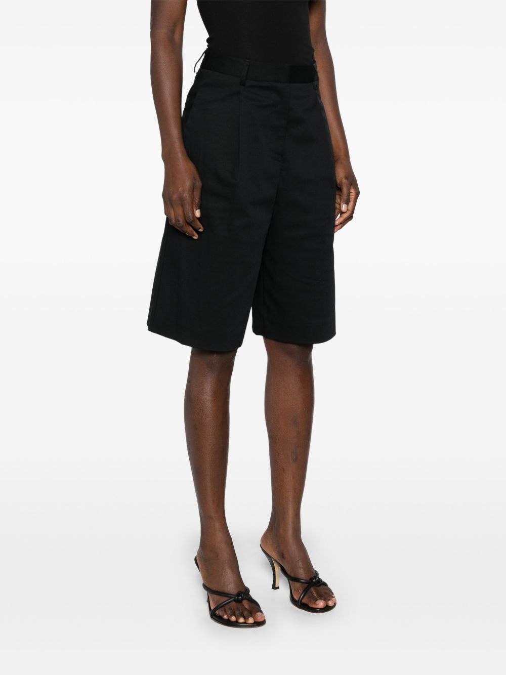 high-waist chino shorts - 3