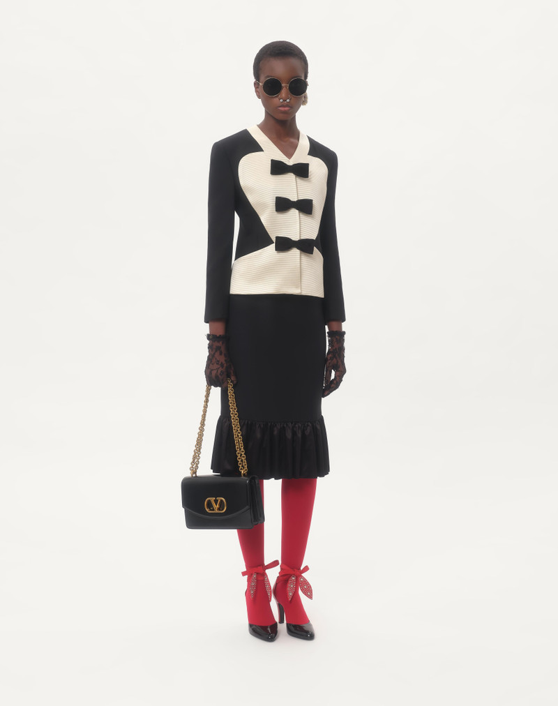 Valentino CREPE COUTURE MIDI SKIRT outlook