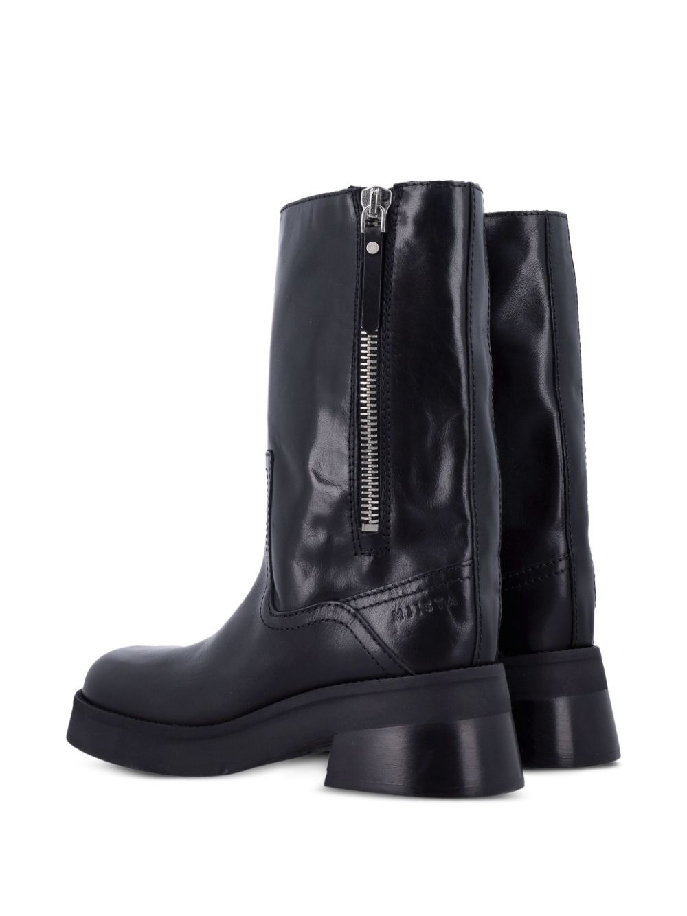 Gunda zip-detail leather ankle boots - 3