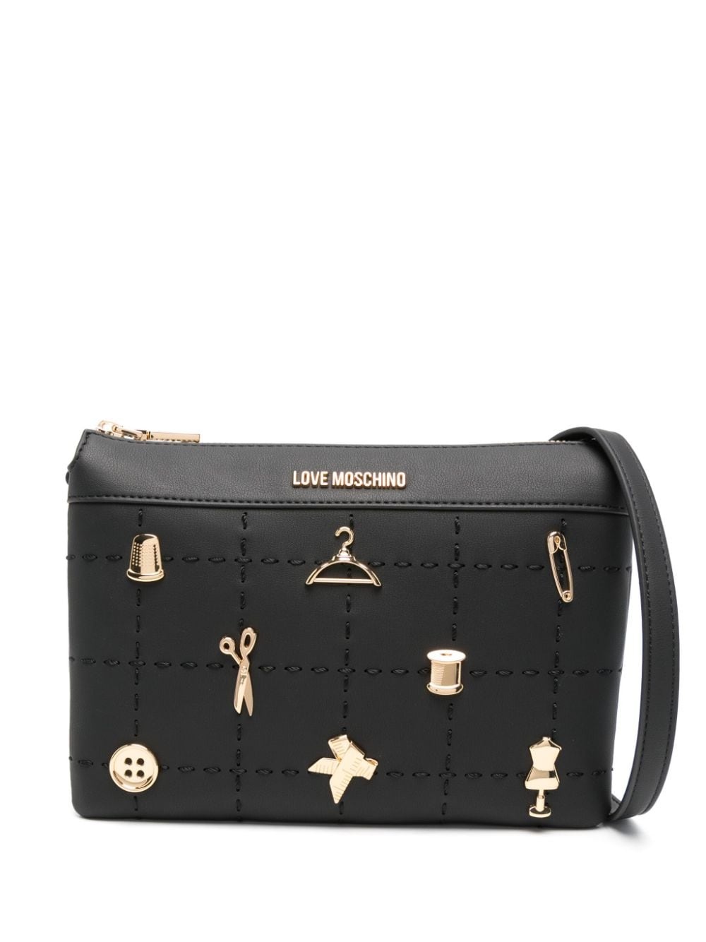 logo-lettering crossbody bag - 1
